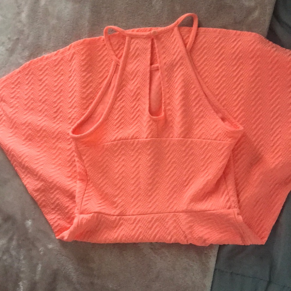 Knee length coral colored dress